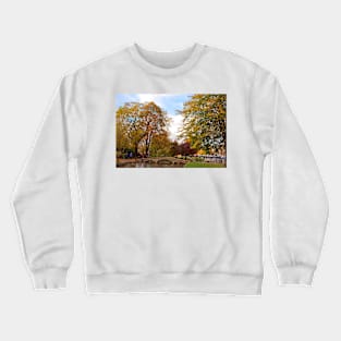 Autumn Trees Bourton on the Water Cotswolds Crewneck Sweatshirt